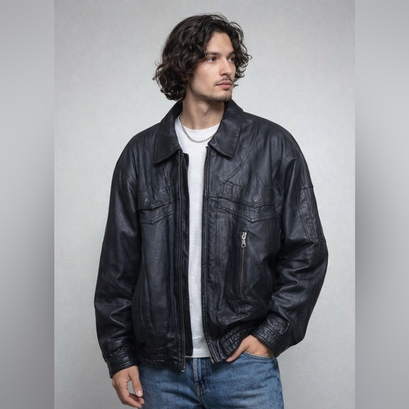 Vintage Weekenders Genuine Leather JacketMen’s XLZip Moto Classic